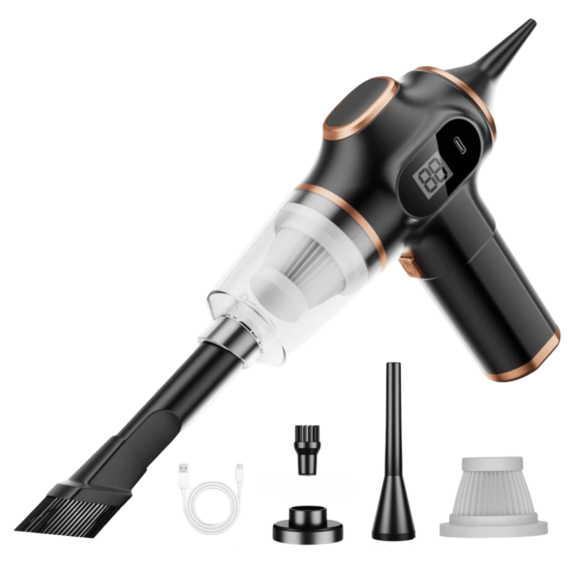 Bildammsugare – Bärbar dammsugare för bil & hem - Carlevel - Bilvård > Tradlosa Handdammsugare Kraftfull Rengoring