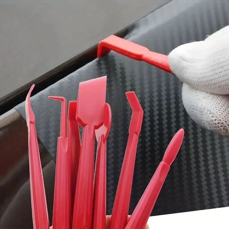 Plastverktyg för Vinylfolie 7 - i - 1 – Komplett Bilskrapset för Perfekt Folieapplicering - Carlevel -