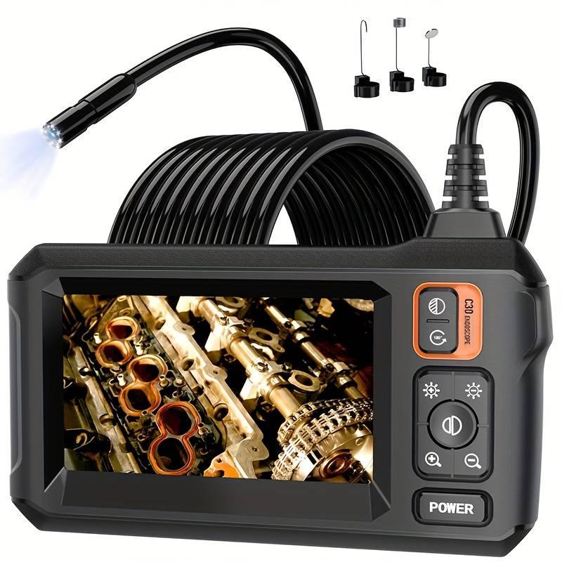 HD Inspektionskamera med Ljus & 4.3” LCD – Perfekt för Fordonsrör och Väggar - Carlevel AB