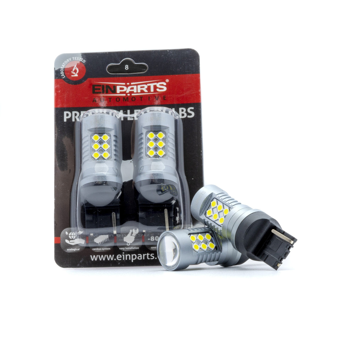 T20 W21W LED-lampor till bil