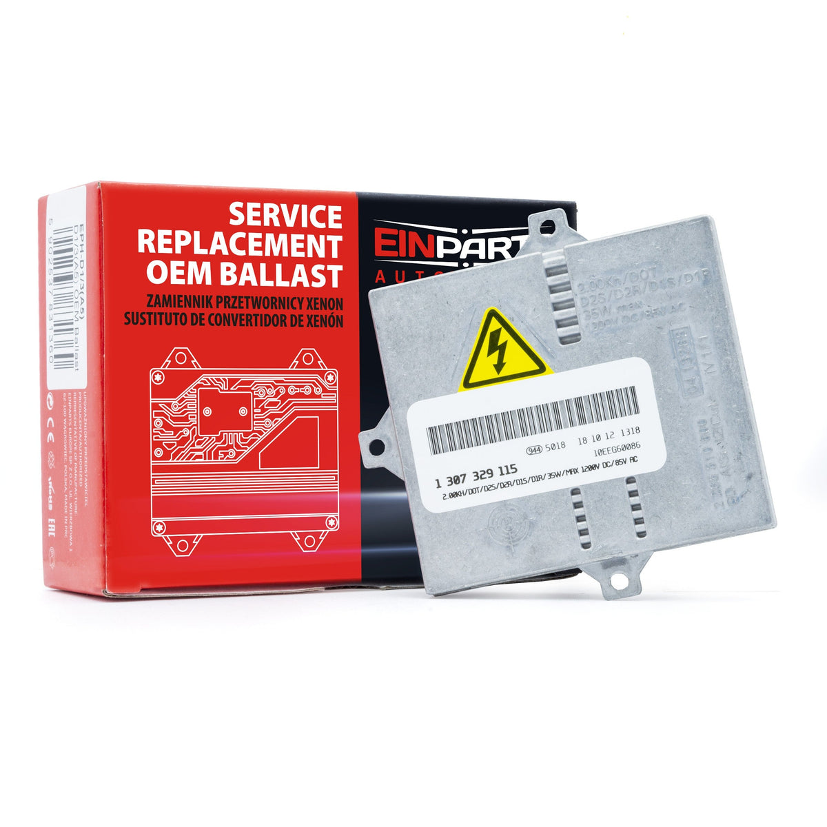 Xenonballast, tänddon och styrdon till bil