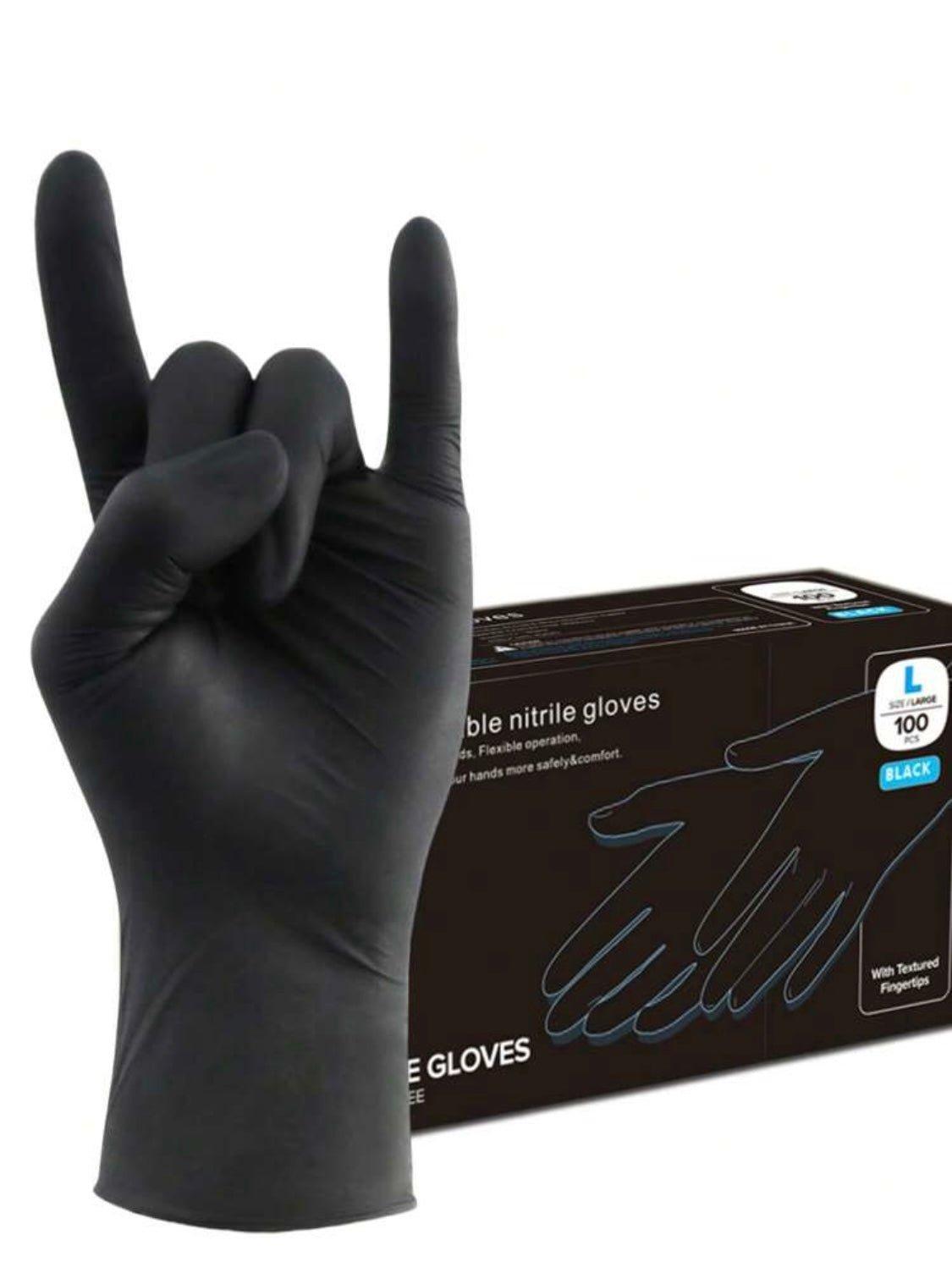 Arbetshandskar Bilmek – Nitrilhandskar Svarta 100-pack - Carlevel AB