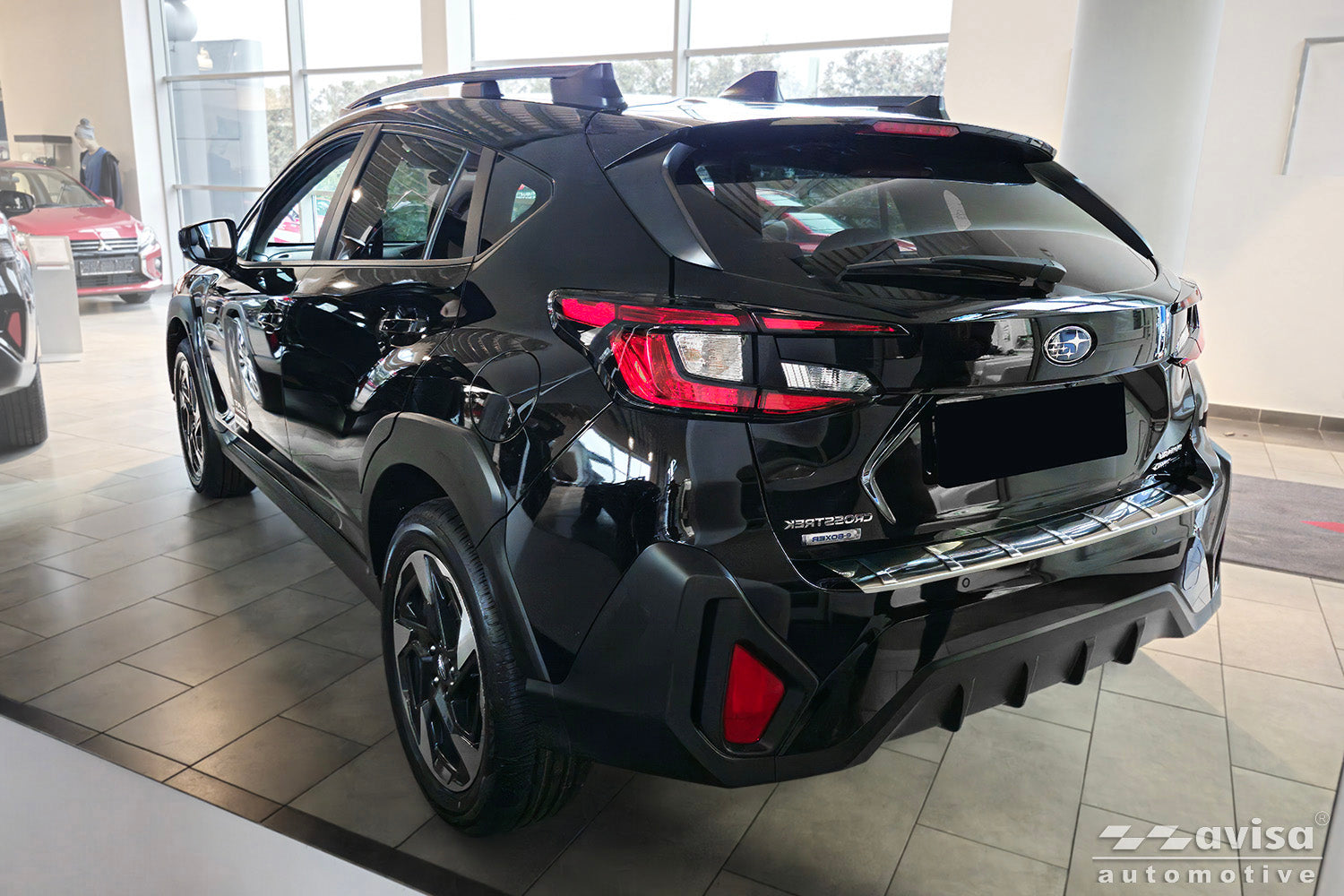 Tröskelskydd Lines Subaru Crosstrek III 2023+ – Silver satin – detaljbild 3