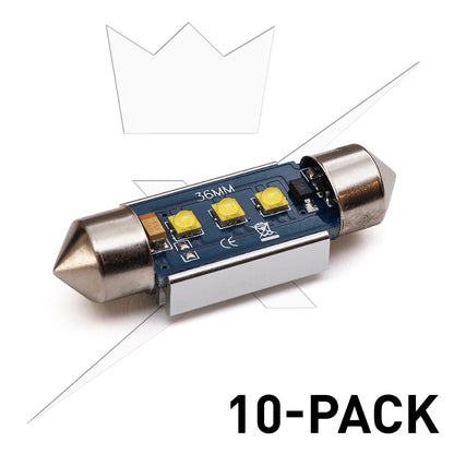 10 – Pack 36mm/C5W Super Canbus Cree - Carlevel AB - Fordon och delar > Fordonstillbehör