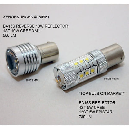 10 – Pack BA15S – 1156 Reverse 10W - Carlevel AB - Fordon och delar > Fordonstillbehör