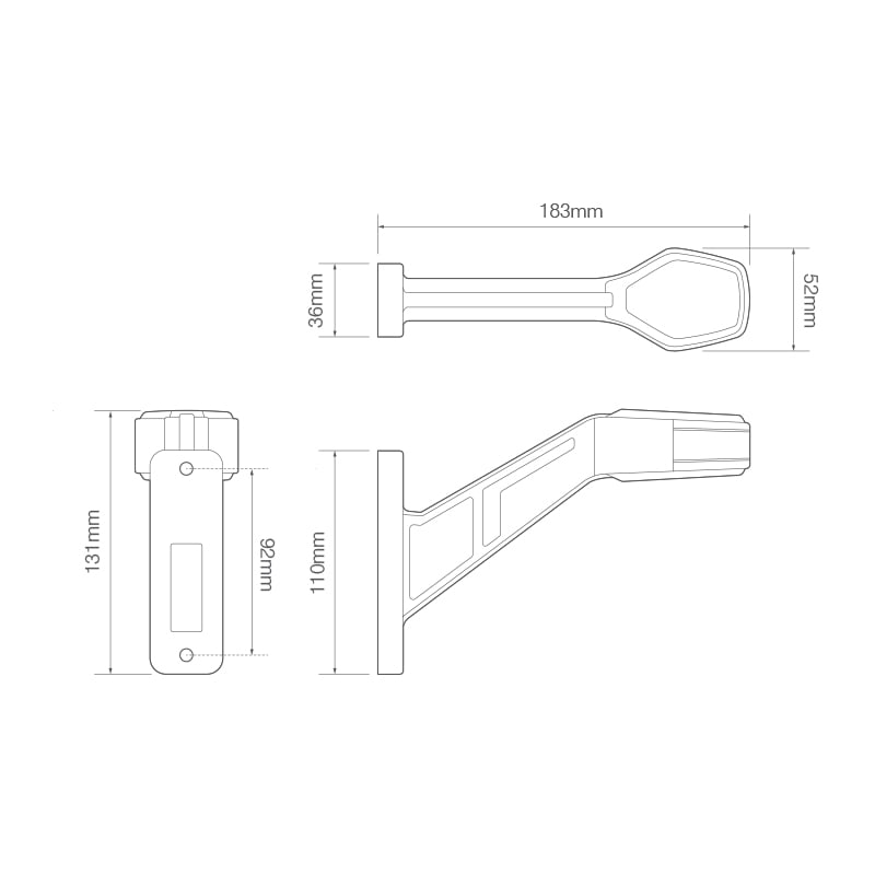 Sidomarkeringsljus LED Flexibel Vänster 12/24V, LED Autolamps – i användning | LEA