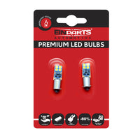 LED-lampa för bil – H6W – BAX9s – 6000K – 8 LED – SMD 3030 – 2-pack
