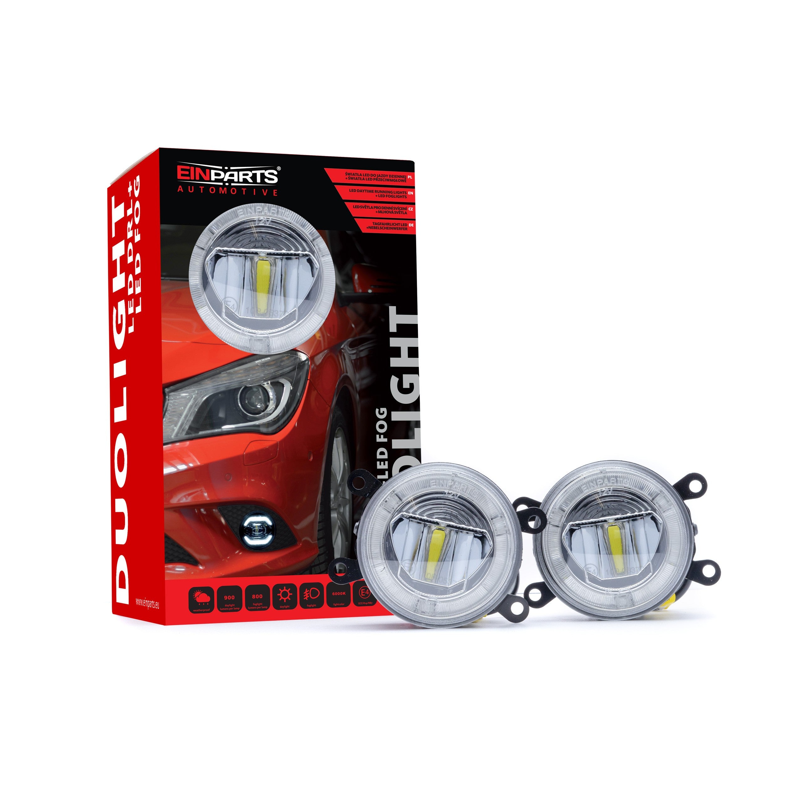 DRL- och dimljus – 6000K – 10 W – 9V - 16V