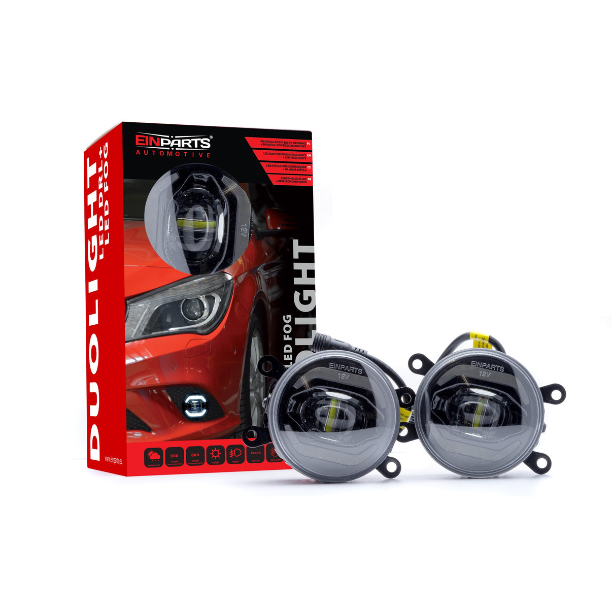 DRL- och dimljus – 6000K – 10 W – 9V - 16V