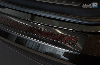 Lastskydd BMW X6 II F16 2014–2020 – Svart steel, Svart -Röd Kolfiber