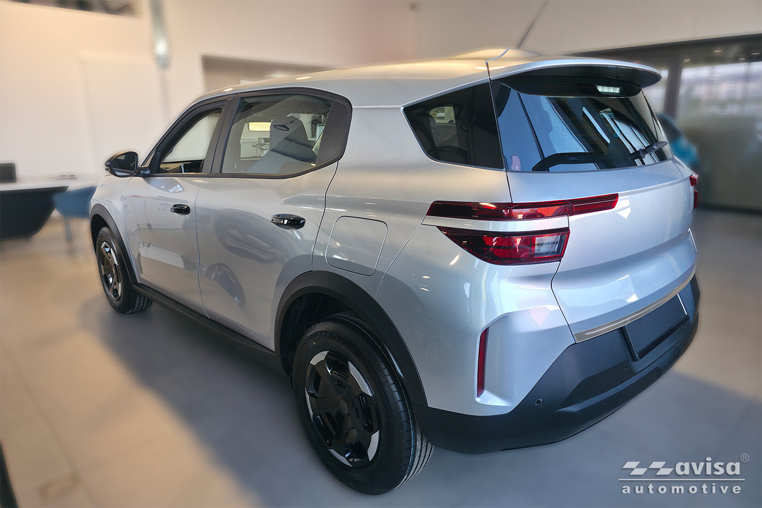 Bakluckelist Opel Frontera 2024+ – Spegelpolerat silver – detaljbild 2