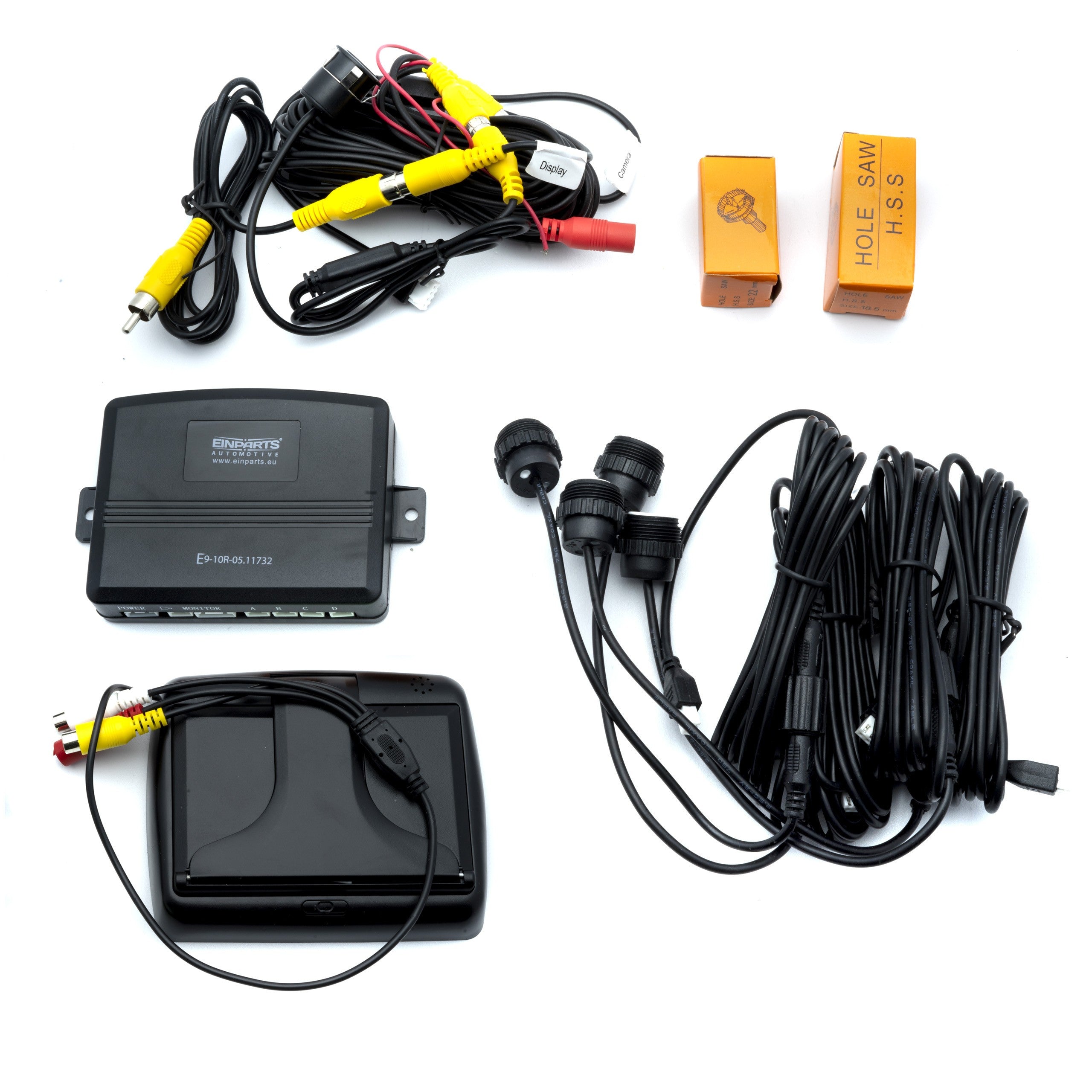Parkeringssystem med kamera – Svart – 9V - 16V – ultraljudssensor