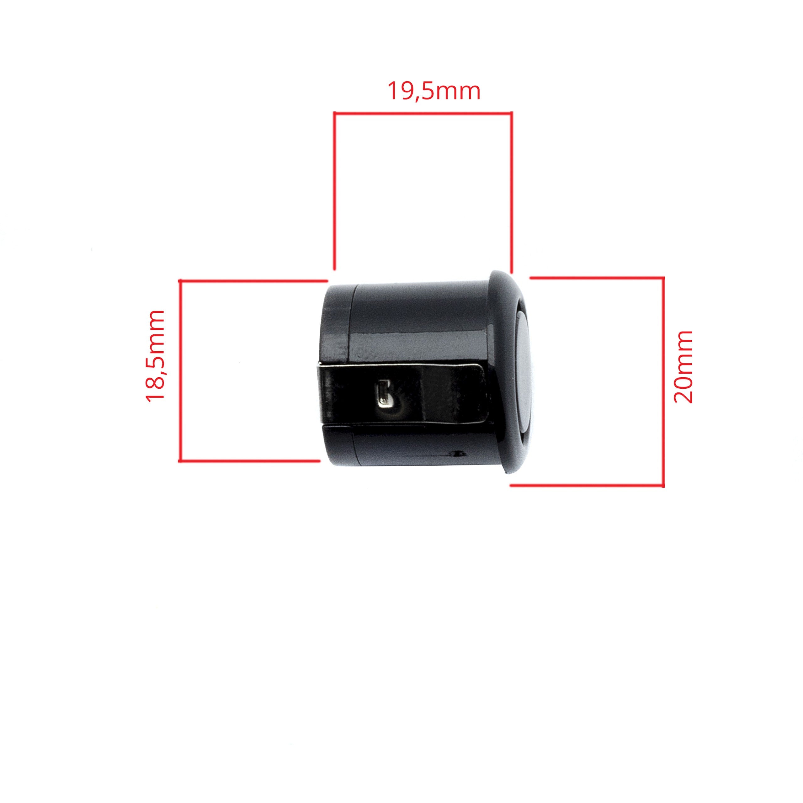 Parkeringssystem med kamera – Svart – 9V - 16V – ultraljudssensor