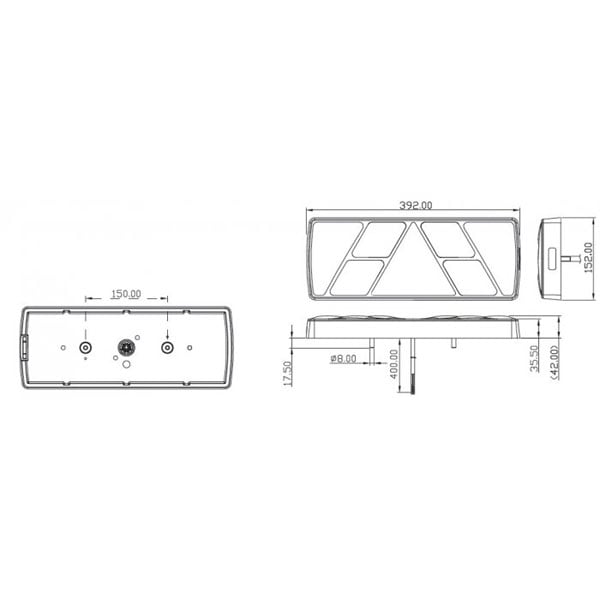 Eurolamp 7F 2.4M 6PIN Höger – närbild detaljer | Eurolamp