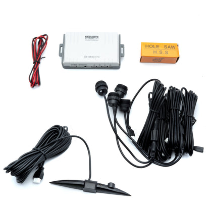 Parkeringssensor med display – Svart – ultraljudssensor – 4 sensorer – 4x 2,5 m