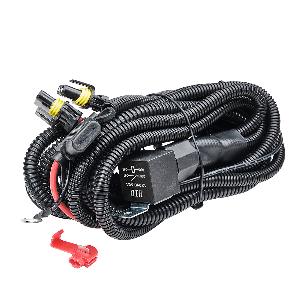 Reläkabelsats 2st Extraljus 12V – 9006 – produktbild framifrån | Xenonkungen