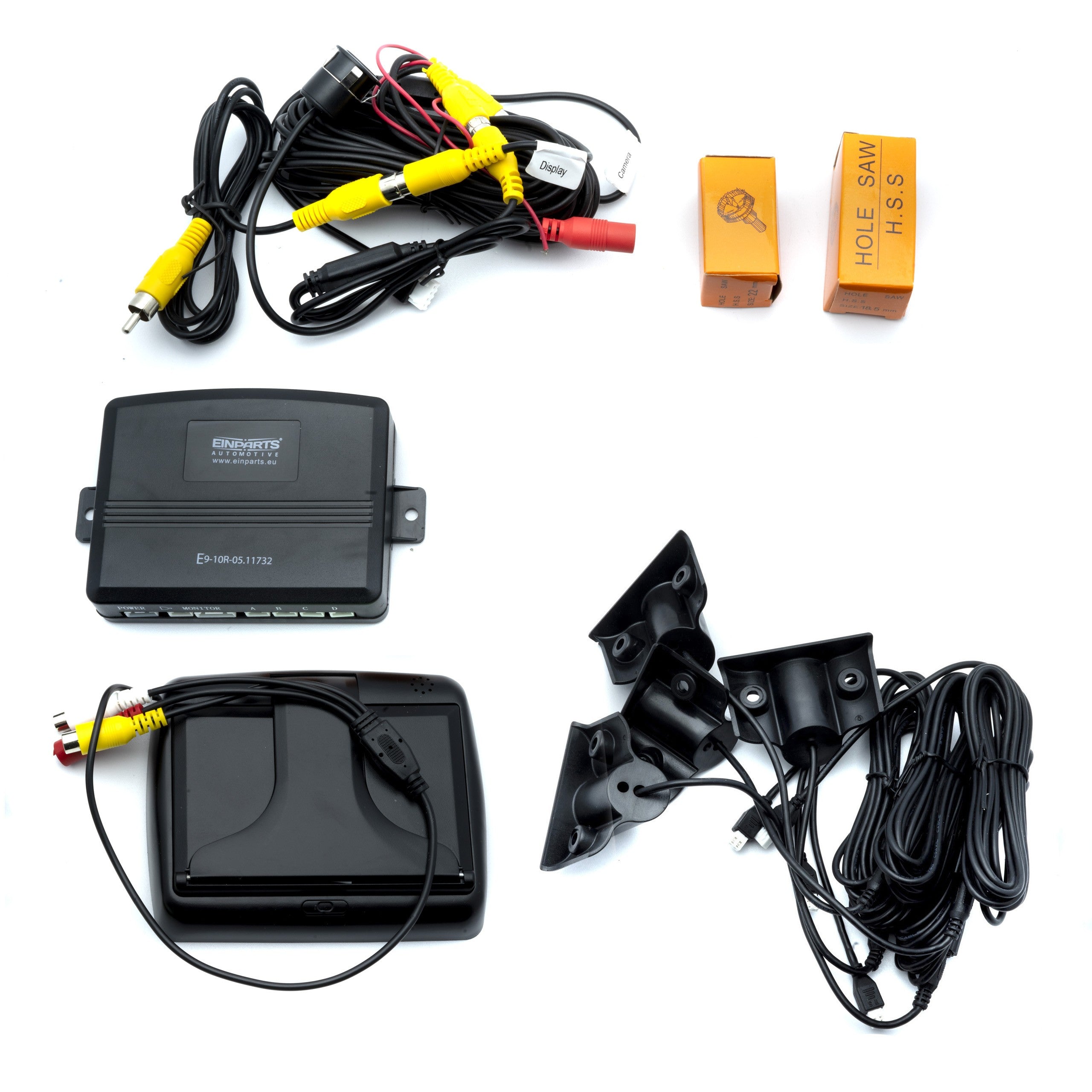 Parkeringssystem med kamera – Svart – 9V - 16V – ultraljudssensor