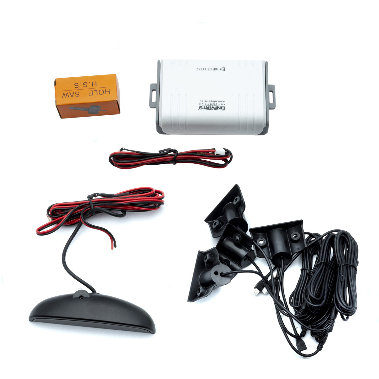 Parkeringssensor med display – Svart – ultraljudssensor – 4 sensorer – 4x 2,5 m