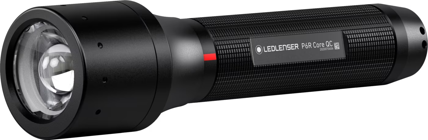 LEDLENSER P6R QC Black ES – produktbild framifrån | LEDLENSER