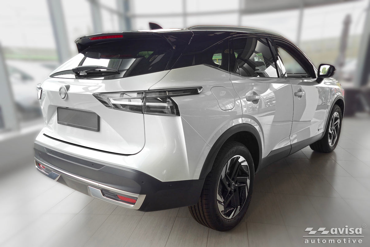 Lastskydd Shadow Premium Nissan Qashqai III crossover 2021–2024, facelift 2024+ – Svart / Spegelblank svart – detaljbild 2
