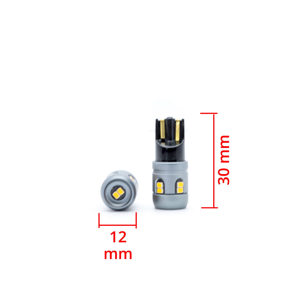 LED-lampa för bil – W5W – W2,1x9,5d – 1700–1800K (Orange) – 12 LED – SMD 2016