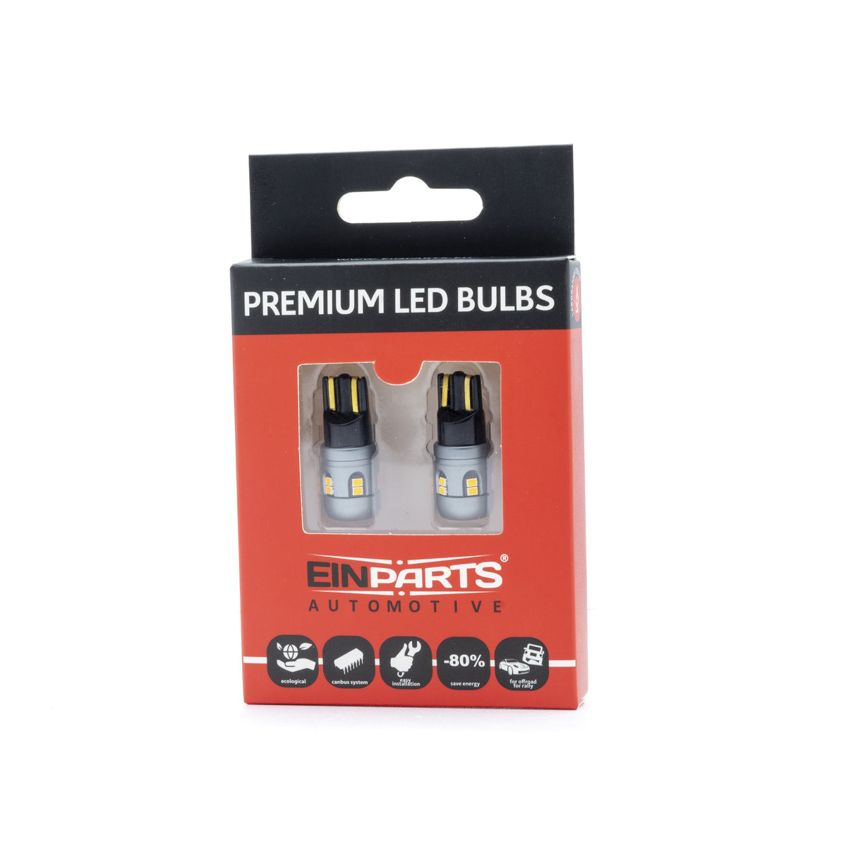 LED-lampa för bil – W5W – W2,1x9,5d – 1700–1800K (Orange) – 12 LED – SMD 2016