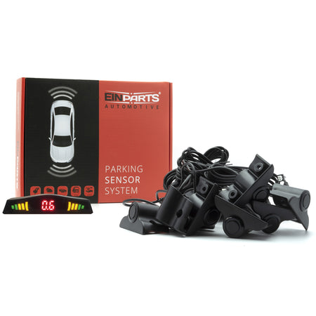 Parkeringssensor med display – Svart – ultraljudssensor – 8 sensorer