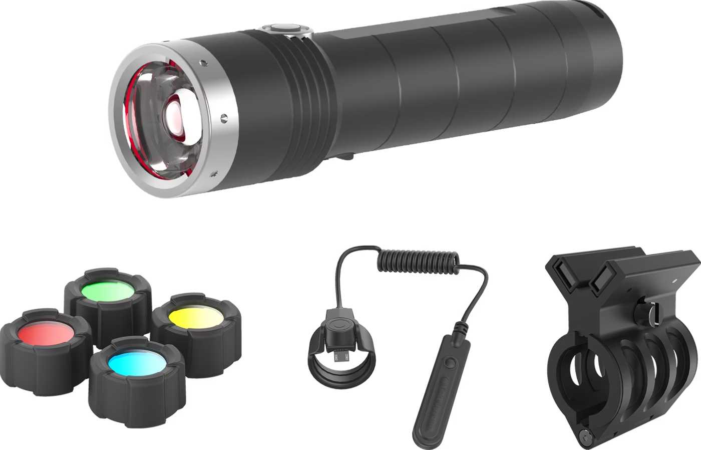 LEDLENSER MT10 COMBO Black – produktbild framifrån | LEDLENSER