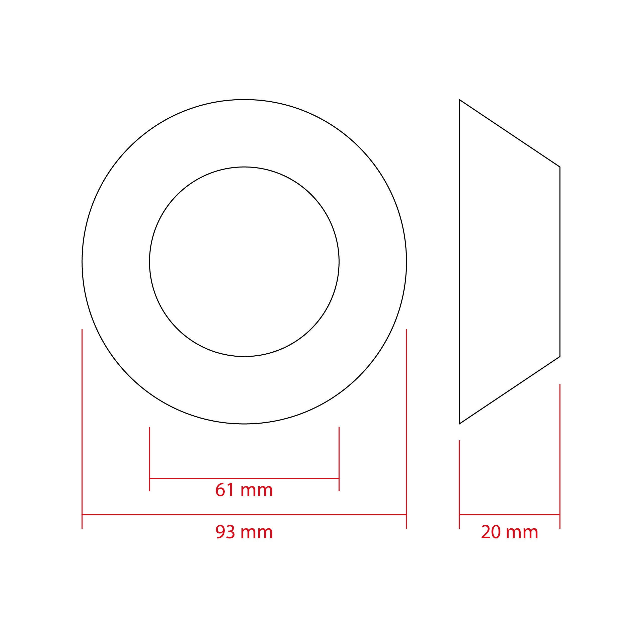 LED-projektorlins för strålkastare – 93 mm