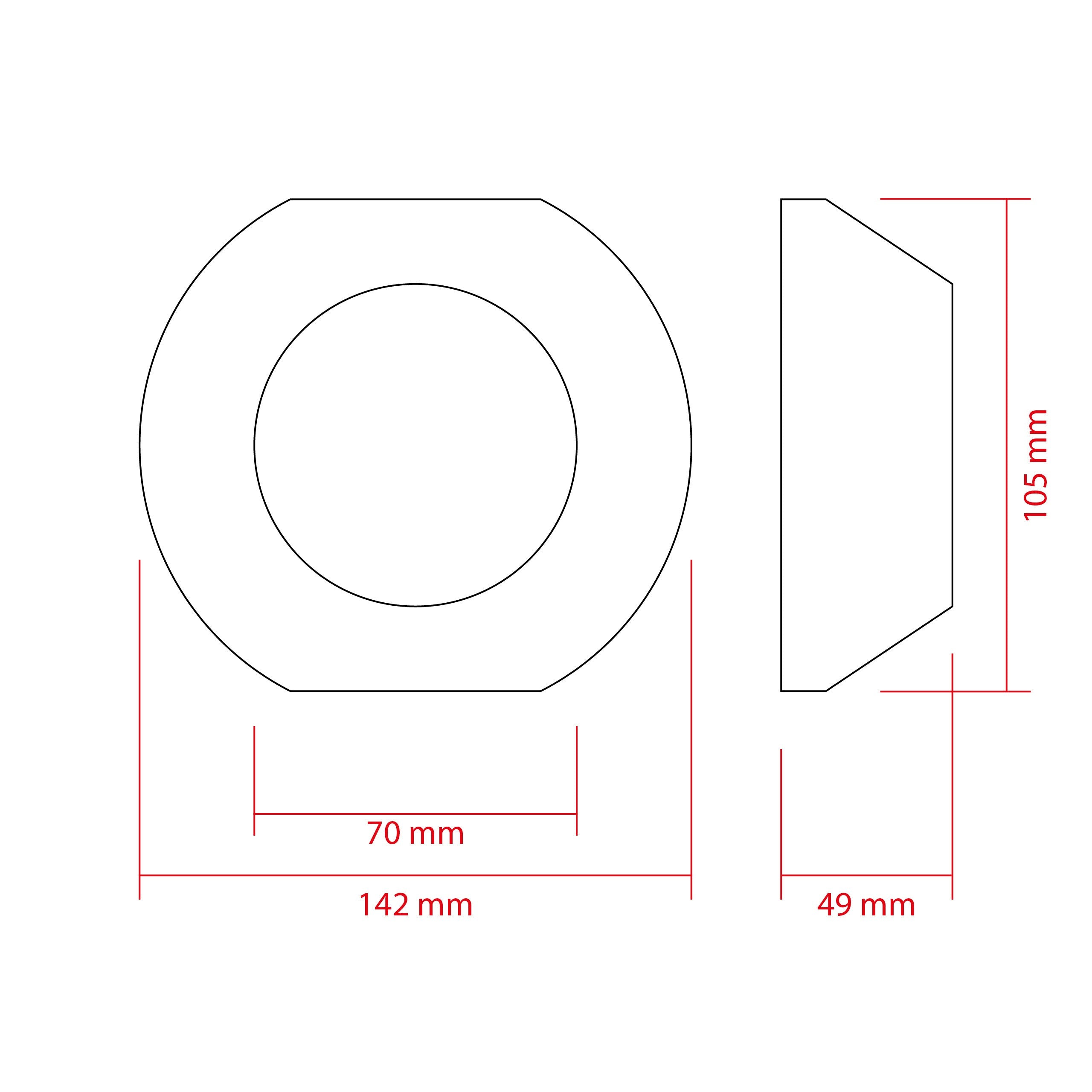 LED-projektorlins för strålkastare – 142 mm