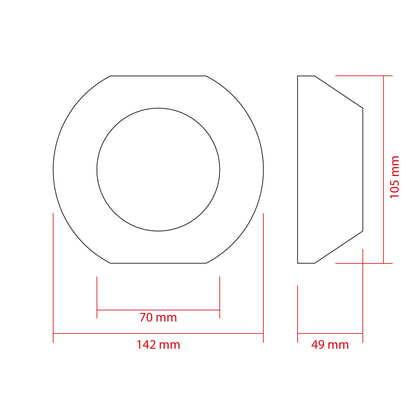 LED-projektorlins för strålkastare – 142 mm