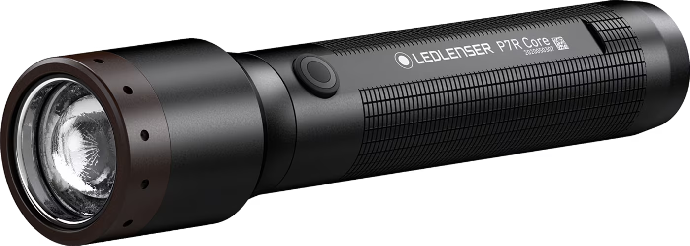 LEDLENSER P7R CORE Black ONE – produktbild framifrån | LEDLENSER