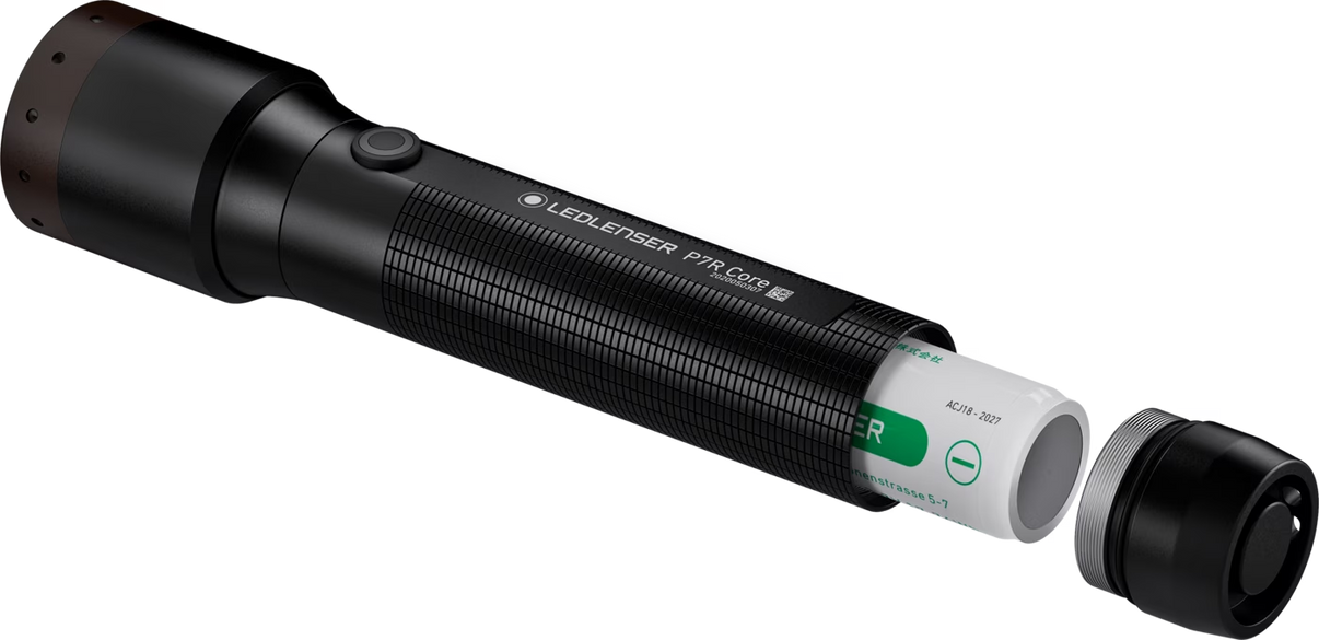 LEDLENSER P7R CORE Black ONE – närbild detaljer | LEDLENSER