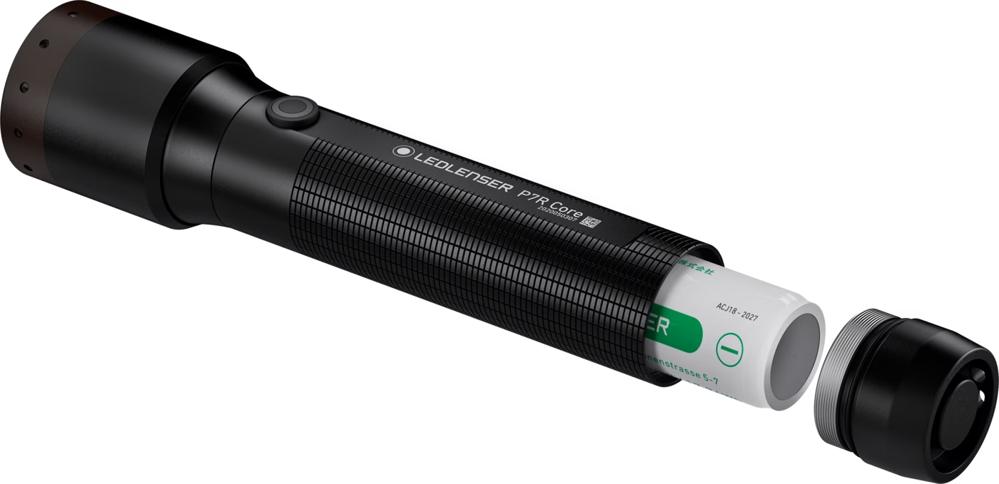 LEDLENSER P7R CORE Black ONE – närbild detaljer | LEDLENSER