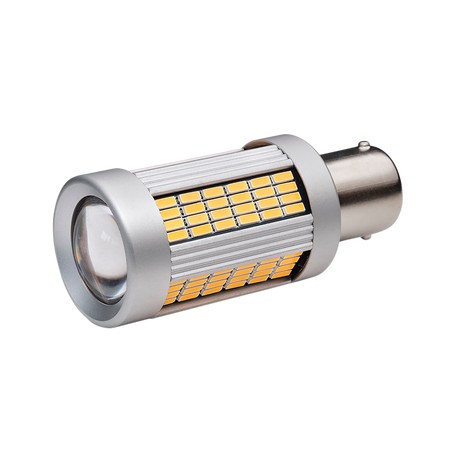 produktbild framifrån visande BA15S – 1156 Signal Amber – Xenonkungen