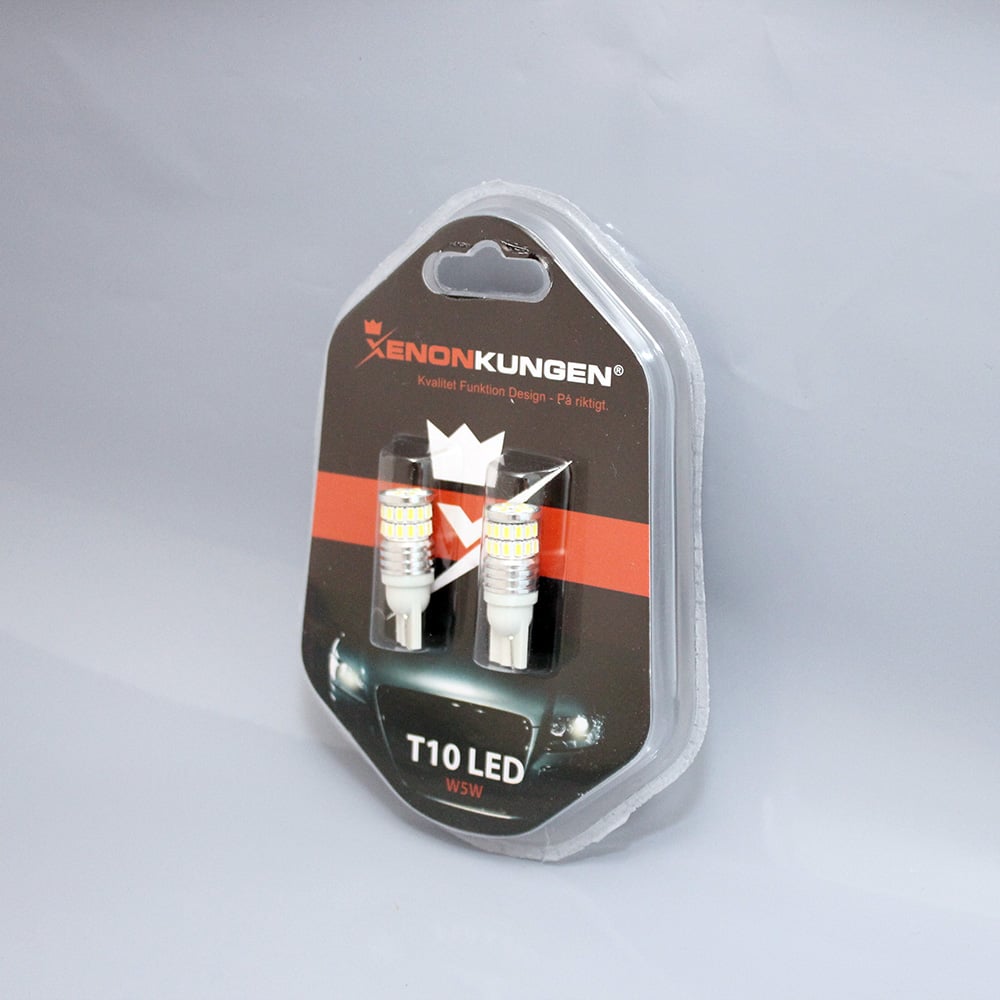 10 – Pack T10 – W5W 34SMD LED 6000K – 12V – produktbild framifrån | Xenonkungen