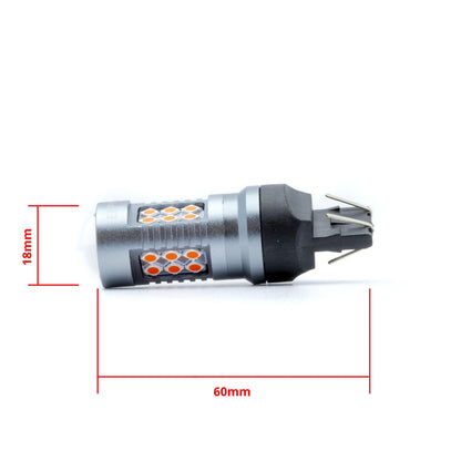 LED-lampa för bil – W2,1x9,5d1/5W – W3X16D – 1000–1500K (Röd) – 24 LED