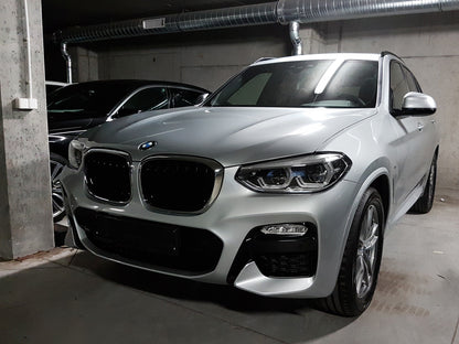 Lastskydd BMW X3 G01 (utan M-paket) 2017–2021, facelift 2021+ facelift 2021–2024 – Silver satin – detaljbild 3