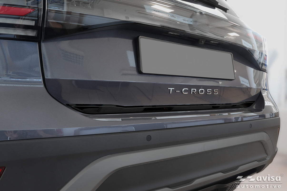 Bakluckelist Volkswagen T-Cross 2018–2024, facelift 2024+ – Spegelblank svart – detaljbild 3