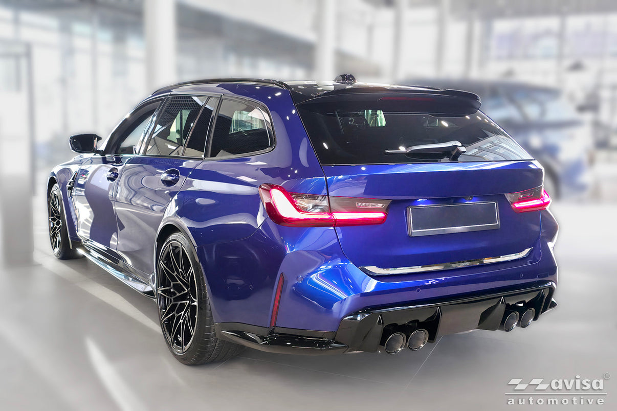 Bakluckelist BMW 3 (G21) VII Touring M-paket facelift 2022–2024 facelift 2024+/ 3 VII Touring ( G81 ) M Competition… – Spegelpolerat silver – detaljbild 2
