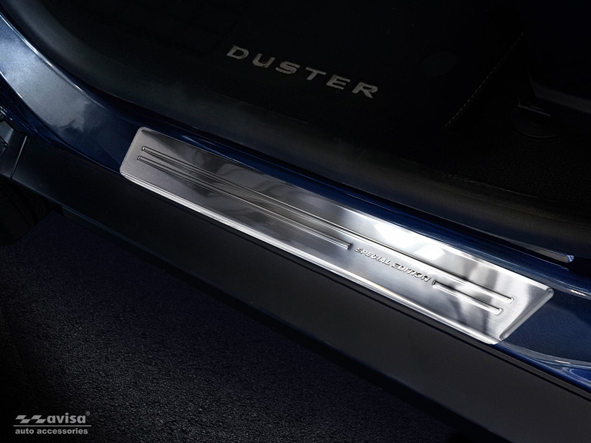 Tröskelskydd Dacia Duster II 2018–2021, facelift 2017–2021, facelift 2021–2024 – Silver satin – detaljbild 2