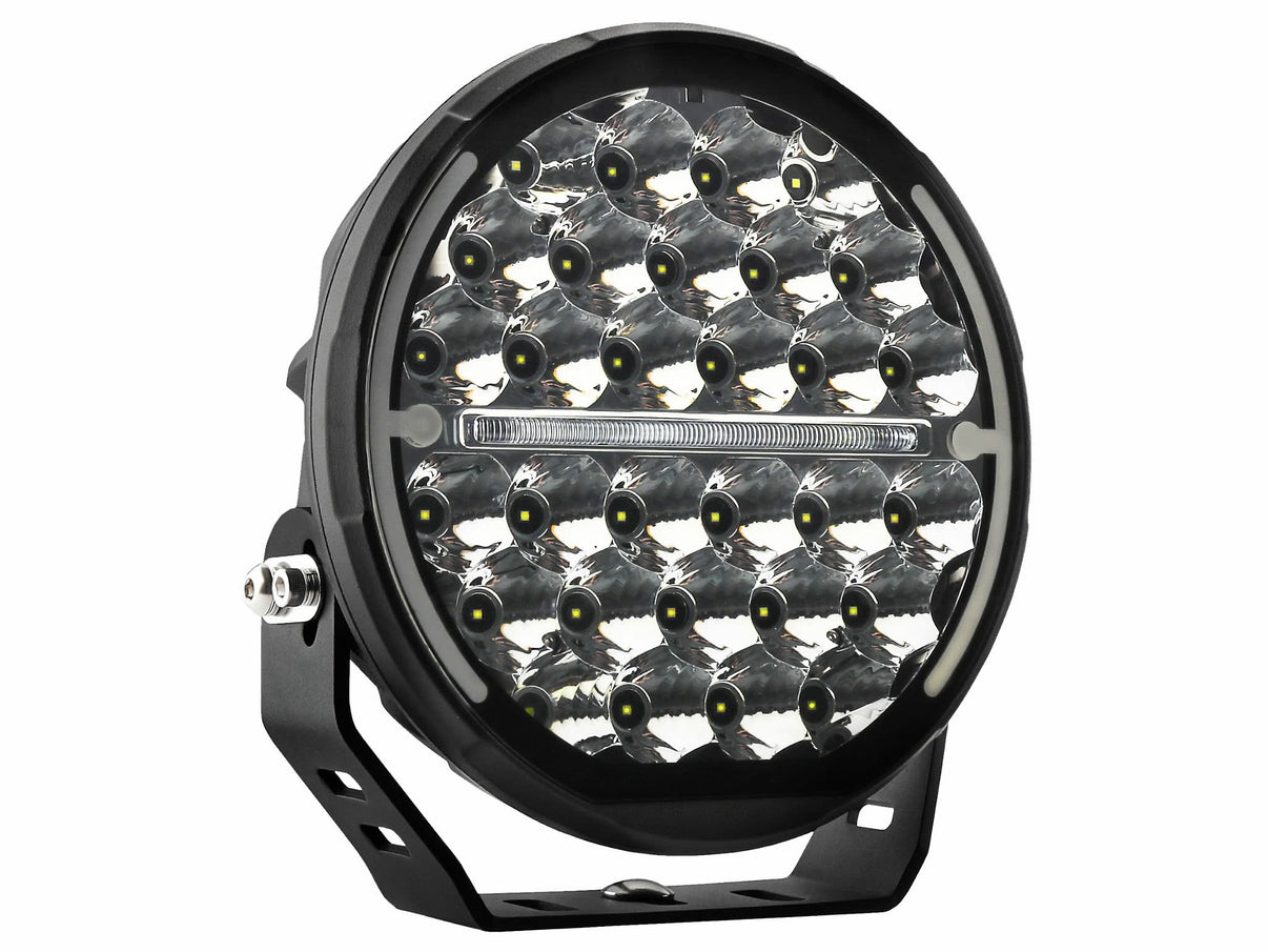 BriodLights ICE – X LED extraljus 9"/218mm – närbild detaljer | Briodlights