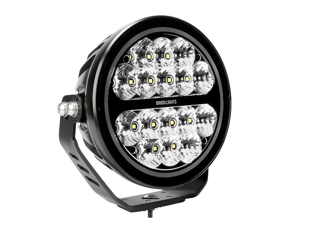 BriodLights Extraljus med posljus 7"/178mm – produktbild framifrån | Briodlights