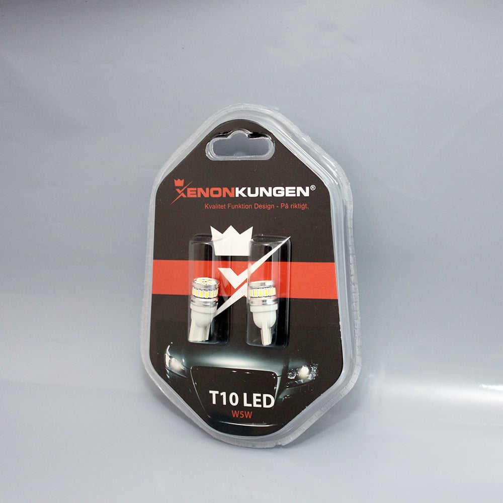 10 – Pack T10 – W5W 20SMD LED 6000K – 12V – produktbild framifrån | Xenonkungen