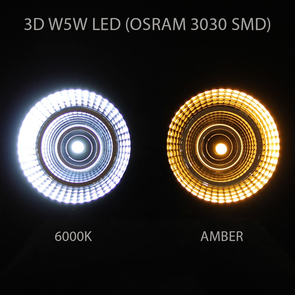 närbild på detaljer och material av 10 – Pack T10 – W5W 3D LED 12 – 24V – Xenonkungen