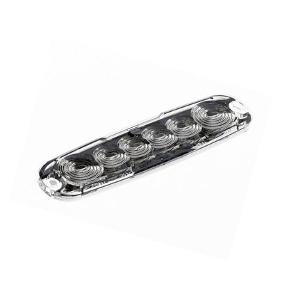 produktbild framifrån visande Blixtljus Låg Profil – R65 6LED Amber – LEA