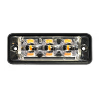 Blixtljus Super – Slim 3LED R10 Amber – produktbild framifrån | LEA