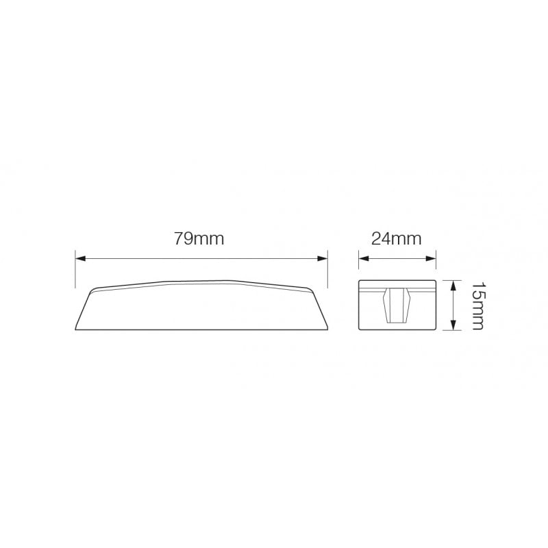 Blixtljus Slimline 3LED R10 Vit – närbild detaljer | LEA