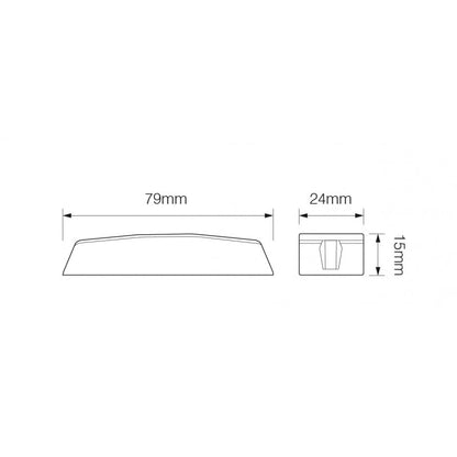 Blixtljus Slimline 3LED R10 Vit – närbild detaljer | LEA