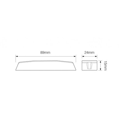 närbild på detaljer och material av Blixtljus Slimline 4LED R10 Vit – LEA